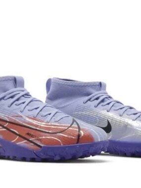 Nike Kids Purple and Orange Soccer Sneakers